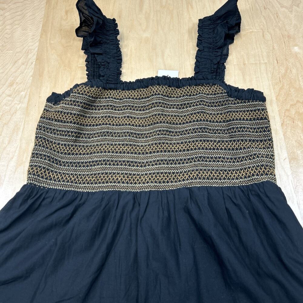 J.Crew Smocked Tiered Dress Women’s Medium Black Cotton Ruffle Straps NWT - Picture 11 of 11